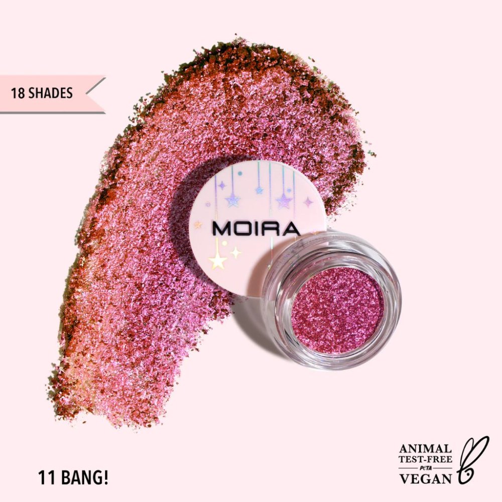 Moira Starshow Shadow Pot Loose Pigment Eyeshadow (Bang - 11) Pink